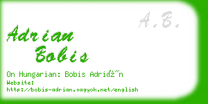 adrian bobis business card